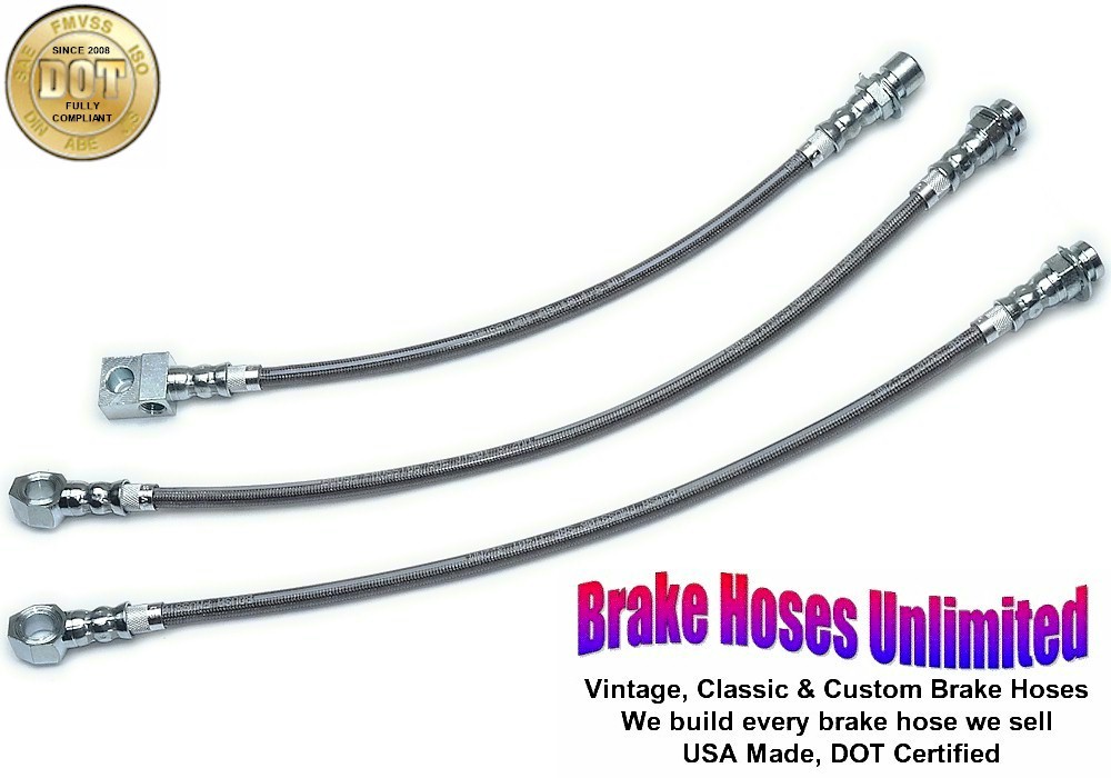 STAINLESS BRAKE HOSE SET Pontiac Grand Prix 1965